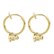 Brass Clip-on Earring Components, Real 18K Gold Plated, 17x13x4.5mm, Hole: 0.5mm