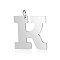 Tarnish Resistant 201 Stainless Steel Pendants, Letter, Stainless Steel Color, Letter.K, 29.5x29.5x1.5mm, Hole: 4.5mm