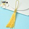 Polyester Tassel Big Pendant Decorations, Gold, 145~175x10.5~12mm