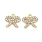 Alloy Rhinestone Pendants, Bowknot, Golden, 15x16.5x3mm, Hole: 2mm