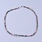 Natural Tourmaline Beaded Necklaces, with Brass Lobster Claw Clasps, Faceted Round Beads, 15.75 inch~16.14 inch(40~41cm)x3.5~4mm