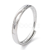 304 Stainless Steel Hollow Wing Adjustable Rings RJEW-D006-13P-1