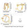 SUNNYCLUE Brass Clip on Earring Findings KK-SC0001-36-2