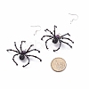 Glass Seed Braided Spider Long Dangle Earrings EJEW-TA00085-2