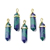 Synthetic Turquoise Pointed Pendants G-G025-01G-16-1