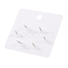 6 Pcs Brass Mirco Pave Clear Cubic Zirconia Ear Studs EJEW-S218-01P-03-2