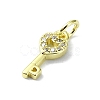 Brass Micro Pave Claer Cubic Zirconia Charms KK-H475-50G-02-2