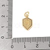 Brass Micro Pave Clear Cubic Zirconia Pendants KK-E111-31E-G-3