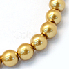 Baking Painted Pearlized Glass Pearl Round Bead Strands X-HY-Q003-6mm-08-2