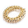 Electroplated Non-magnetic Synthetic Hematite Bead Strand G-E498-03-2