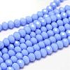 Faceted Rondelle Glass Beads Strands X-GLAA-I033-6mm-08-1