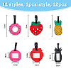 SUPERFINDINGS 12Pcs 12 Style Plastic & Silicone Luggage Tag AJEW-FH0003-44-2