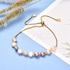 Natural Pearl Beads Adjustable Slider Bracelet for Girl Women Gift X-BJEW-JB06820-02-2