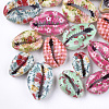Printed Cowrie Shell Beads SHEL-S266-09A-1
