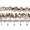 Electroplated Glass Beads Strands EGLA-S174-01B-03-4
