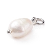 Grade B Natural Cultured Freshwater Pearl Charms PALLOY-JF01497-02-3