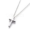 304 Stainless Steel Pendant Necklaces STAS-I099-16-P-3
