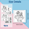 4Pcs 4 Styles PVC Stamp DIY-WH0487-0026-6