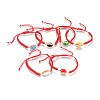 (Jewelry Parties Factory Sale)Adjustable Nylon Cord Braided Beaded Bracelets BJEW-N303-02-3