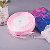 Breast Cancer Pink Awareness Ribbon Making Materials Sheer Organza Ribbon RS20mmY043-4