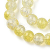 Transparent Crackle Baking Painted Glass Beads Strands DGLA-T003-01A-15-3