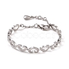 304 Stainless Steel Bangles with Safety Chains BJEW-F464-18P-1