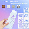 16Pcs 16 Patterns PET Plastic Hollow Out Drawing Painting Stencils Templates AJEW-WH0332-76-5