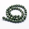 Natural Green Spot Jasper Beads Strands X-G-I199-30-6mm-2