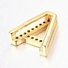 Brass Micro Pave Cubic Zirconia Slide Charms ZIRC-G147-36G-A-NR-2