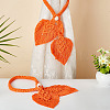 Handmade Macrame Leaf Curtain Tiebacks AJEW-WH0258-856B-5