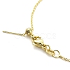 Natural Green Aventurine Heart Pendant Necklace with Golden Alloy Cable Chains NJEW-G116-01C-3