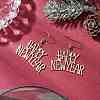 Word Happy New Year Alloy Dangle Earrings for Women EJEW-JE06155-2