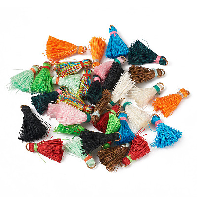 110Pcs 11 Colors Polyester Tassel Pendants FIND-TA0002-44-1