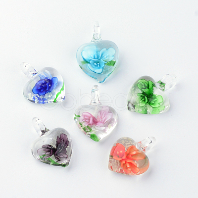 Handmade Luminous Lampwork Pendants X-LAMP-R136-04-1