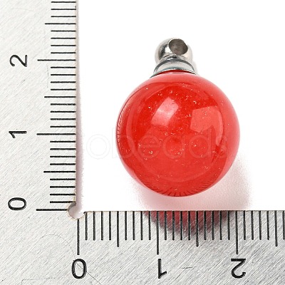 Natural & Synthetic Mixed Gemstone Perfume Bottle Pendants G-K338-22P-1