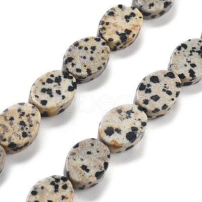 Natural Dalmatian Jasper Beads Strands G-P559-B08-01-1