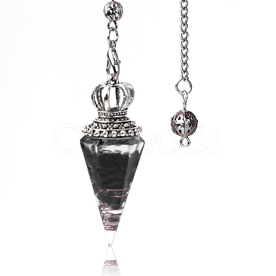 Natural Obsidian Chip & Resin Dowsing Pendulum Big Pendants PW-WG89635-11-1