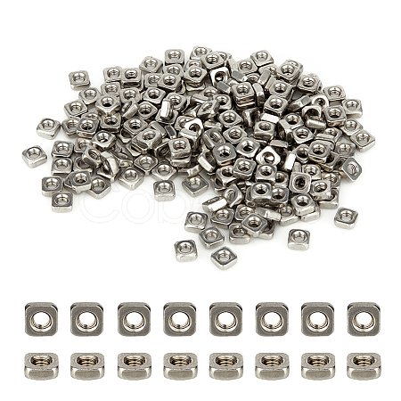 SUPERFINDINGS 220Pcs 304 Stainless Steel Nuts FIND-FH0005-62-1