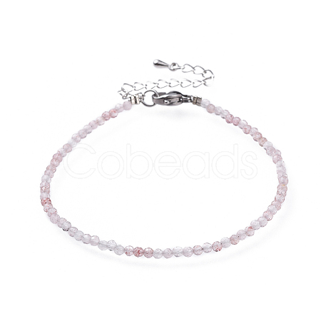 Natural Strawberry Quartz Bead Bracelets BJEW-JB04555-05-1