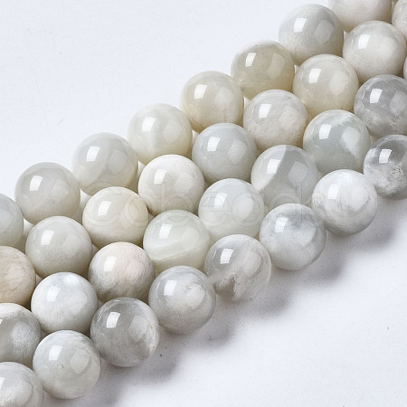 Natural White Moonstone Beads Strands G-N328-51B-01-1