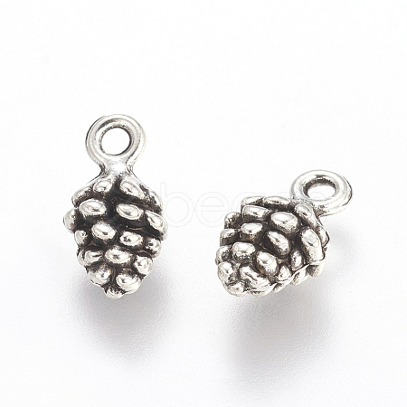 Antique Silver Tibetan Style Pine Cone Pendants X-ZA10-0909Y-1