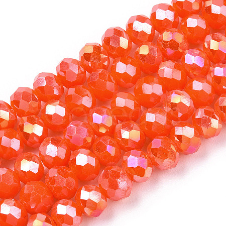 Electroplate Glass Beads Strands EGLA-A034-P2mm-B23-1