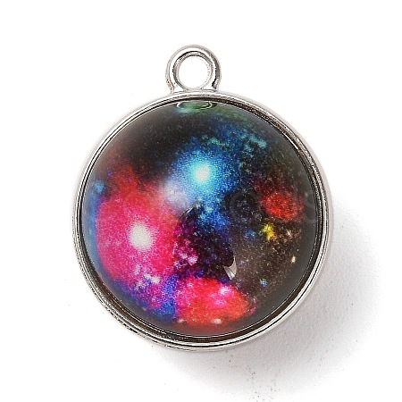 Galaxy Theme Luminous Glass Ball Pendants GLAA-D021-01P-11-1