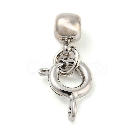 Brass Spring Ring Clasps and Silicone Beads KK-WH0052-04P-1