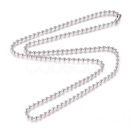 304 Stainless Steel Ball Chain Necklace STAS-D233-06P-1
