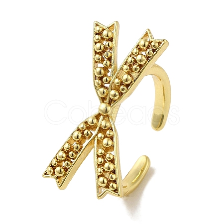 Rack Plating Brass Cuff Rings RJEW-H228-15G-1