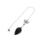 Natural Obsidian Pointed Dowsing Pendulums, Terdrop, 210mm