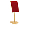 Velvet & Metal Single Necklace Display Riser Stands, L-Shaped, Golden, FireBrick, 4.5x4.5x16.5cm