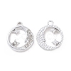 Alloy Rhinestone Pendants ALRI-C008-13P-1