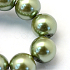 Baking Painted Pearlized Glass Pearl Round Bead Strands X-HY-Q003-4mm-49-3